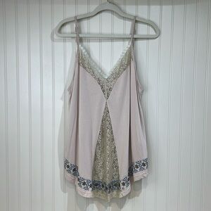 POL Women’s Floral Embroidered Lace Boho Top